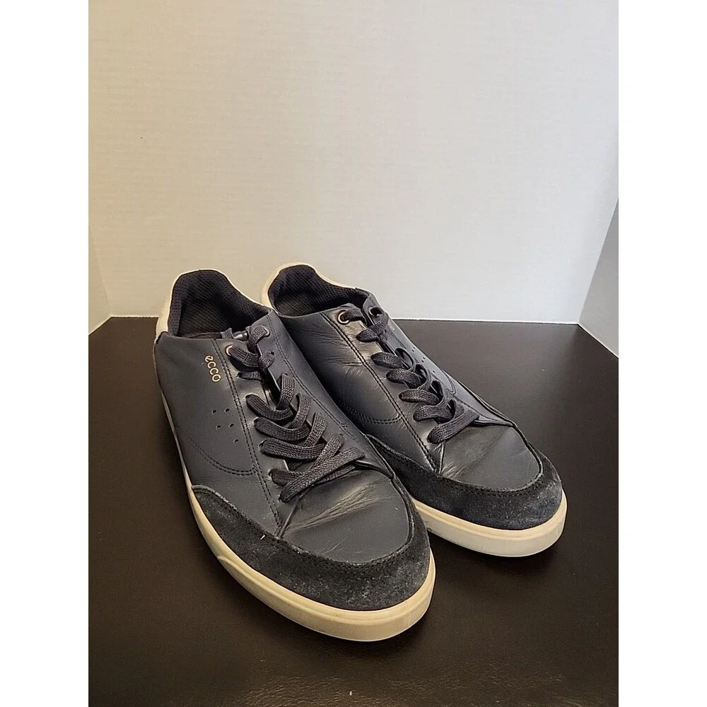ECCO Mens Street Lite Court Sneaker Blue Eu42 Sz8-8.5 Vintage Alternative